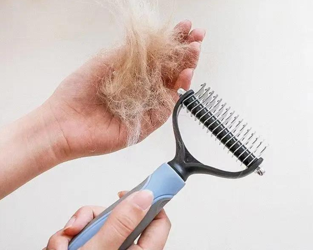 Peine de nudos de pelo de perro y gato